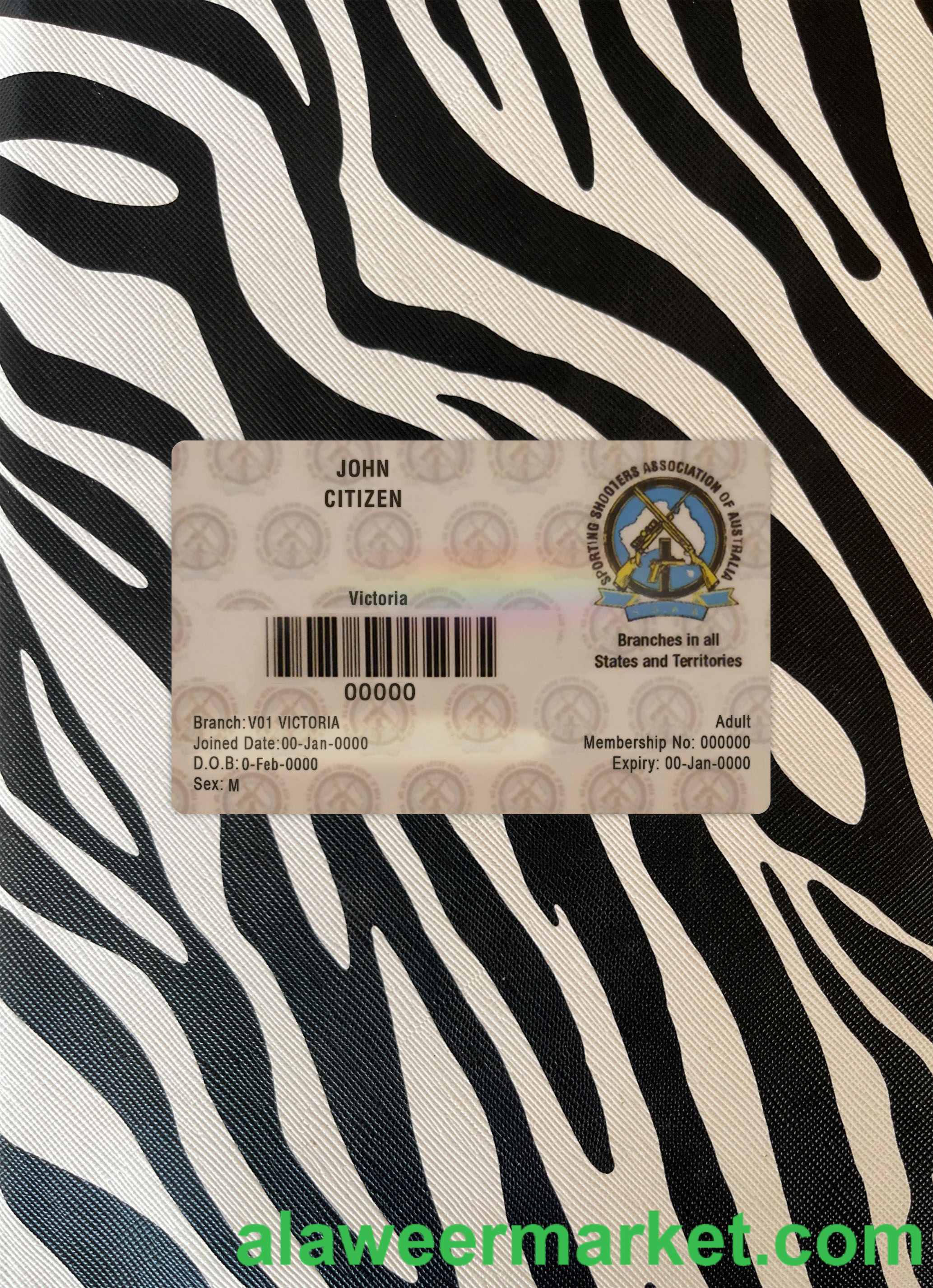 Australia Victoria state A & B longarm license photolook back